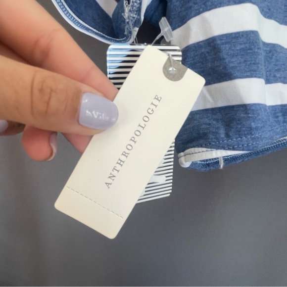 Splendid Anthropologie striped crop top bralette rutched knot tie shirt - Picture 7 of 12